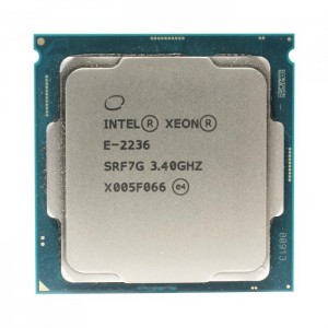 Xeon E-2236 6 Cores, 12 Threads, 3.4/4.8GHz, 12M, DDR4-2666, 80W OEM